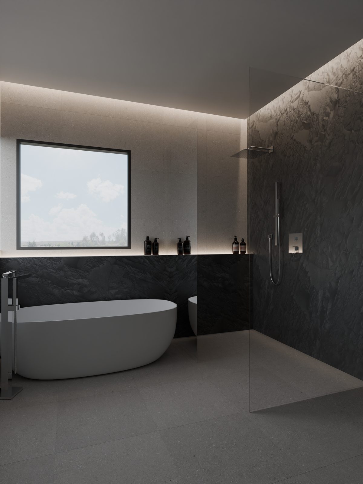 Primary bathroom shower render